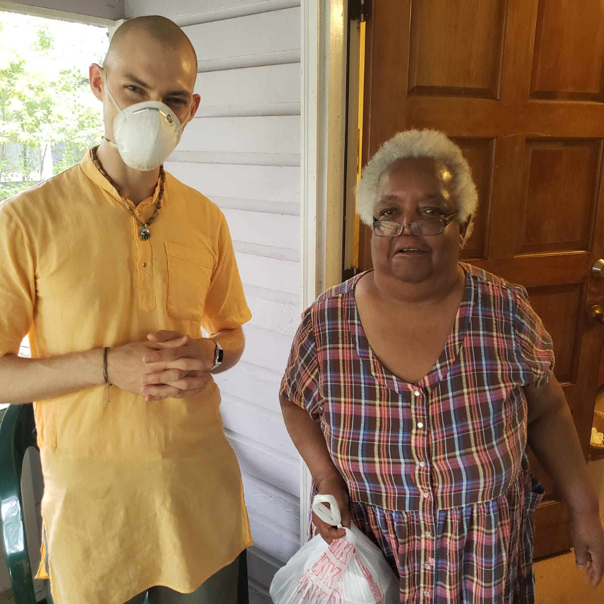 Seva Care Meals on Wheels volunteer and recipient